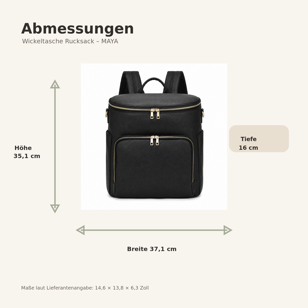 Wickeltasche Rucksack - MAYA