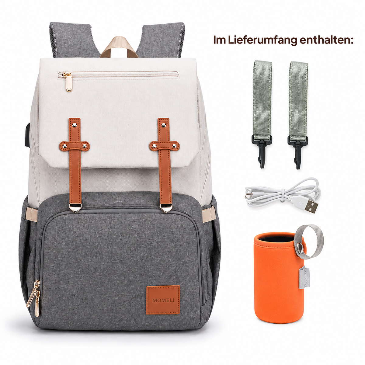 Wickeltasche Rucksack - NORA