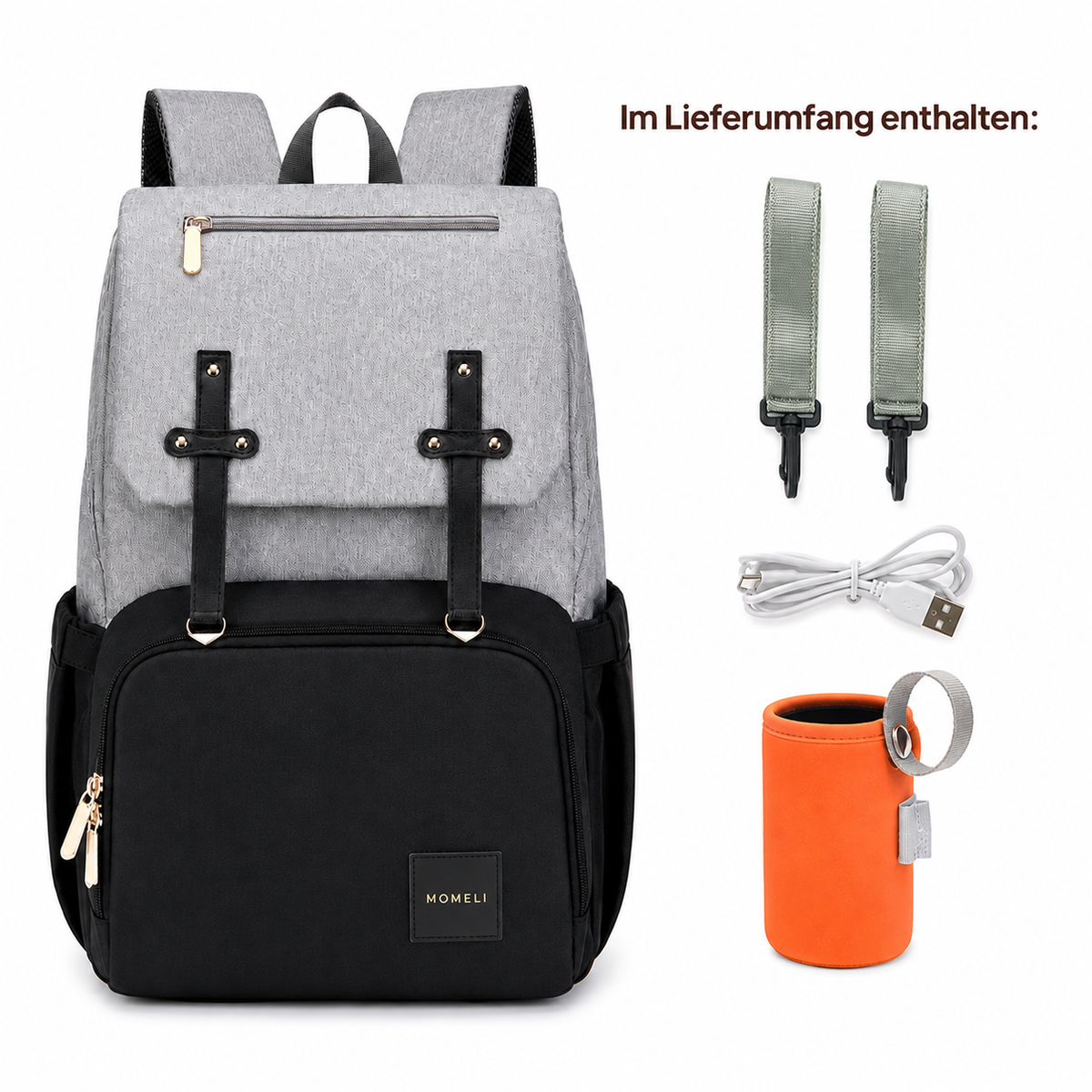 Wickeltasche Rucksack - NORA